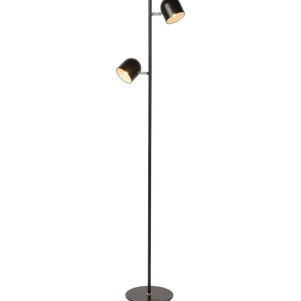 LED-lattiavalaisin Lucide Skanska 141cm, 3000K, himmennettävä, musta
