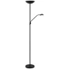 LED-lattiavalaisin Lucide Zenith Ø24,5x180cm 20W himmennettävä musta