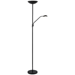 LED-lattiavalaisin Lucide Zenith Ø24,5x180cm 20W himmennettävä musta