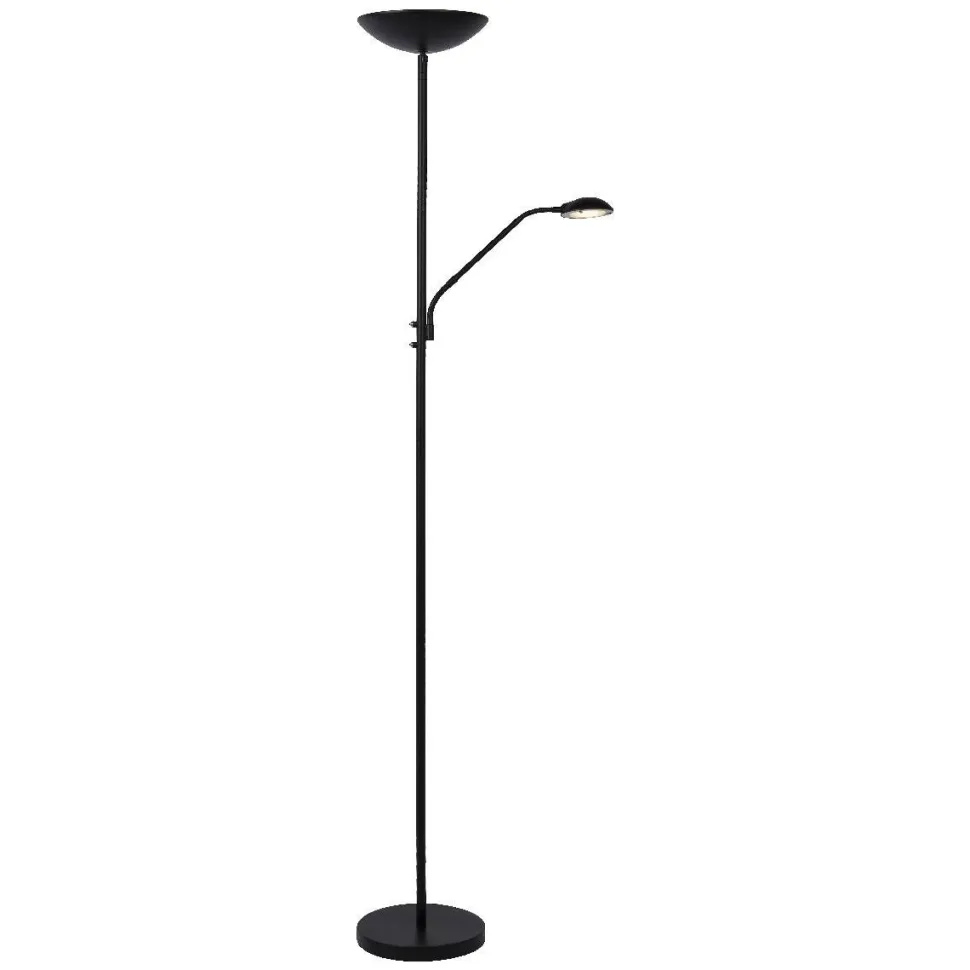LED-lattiavalaisin Lucide Zenith Ø24,5x180cm 20W himmennettävä musta