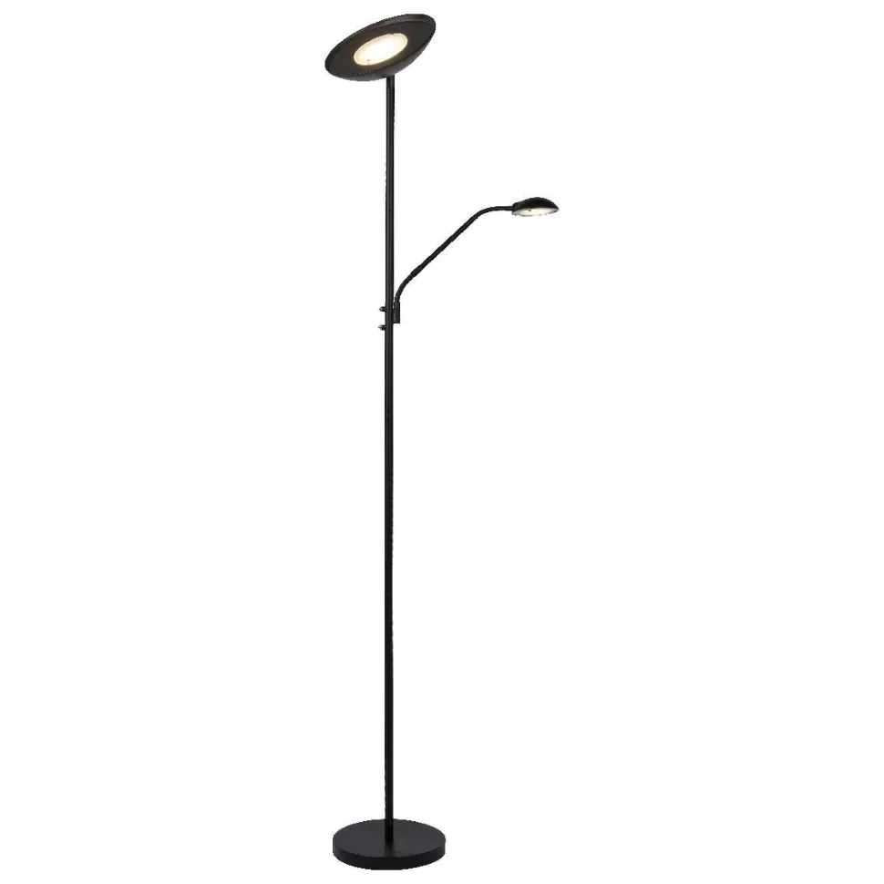 LED-lattiavalaisin Lucide Zenith Ø24,5x180cm 20W himmennettävä musta