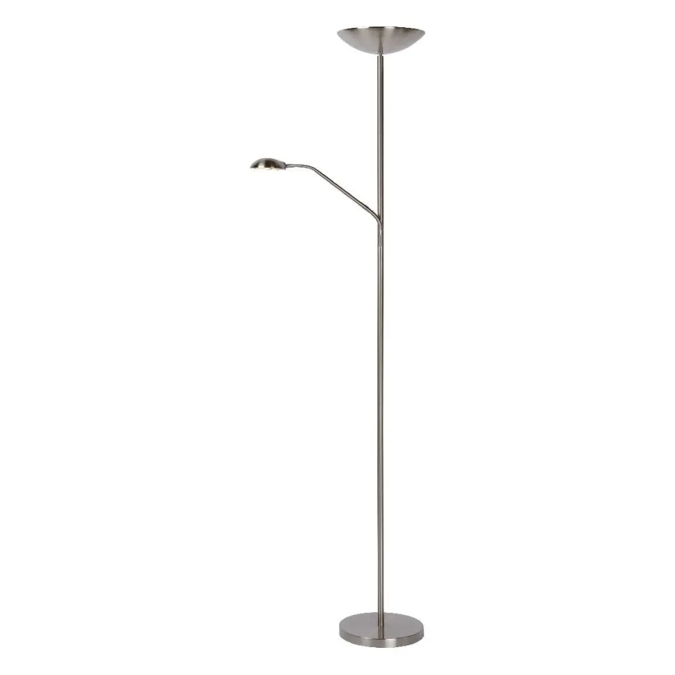 LED-lattiavalaisin Lucide Zenith Ø24,5x180cm 20W himmennettävä satiini kromi