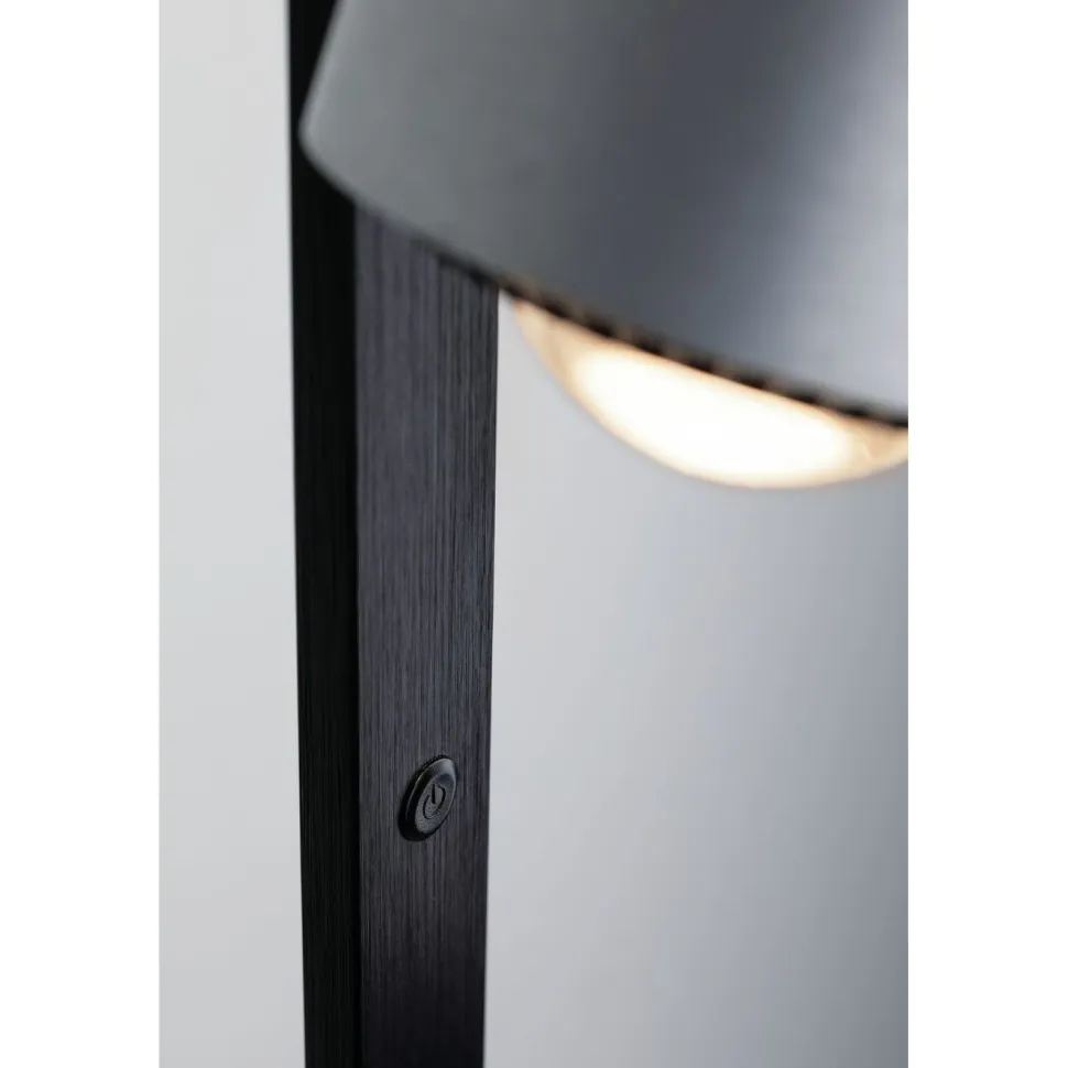 LED-lattiavalaisin Paulmann Aldan, 2700K, musta/harjattu alumiini