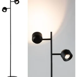 LED-lattiavalaisin Paulmann Puric Pane, 2700K, himmennettävä, musta