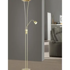 LED-lattiavalaisin Trio Arizona Ø 255x255x1800x400 mm mattamessinki uplighter