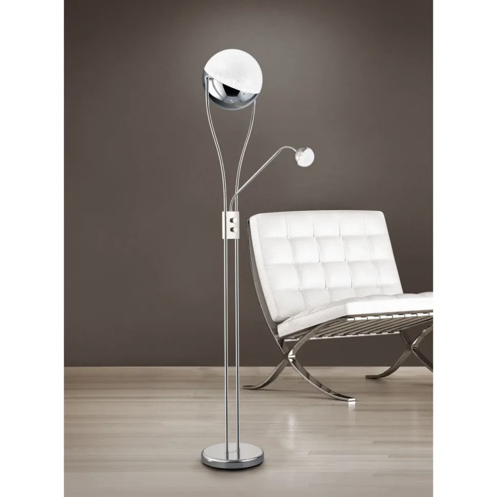 LED-lattiavalaisin Trio Chris 300x1800 mm kromi uplighter