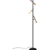LED-lattiavalaisin Trio Fiato, 3-os, mattamusta/moniväri