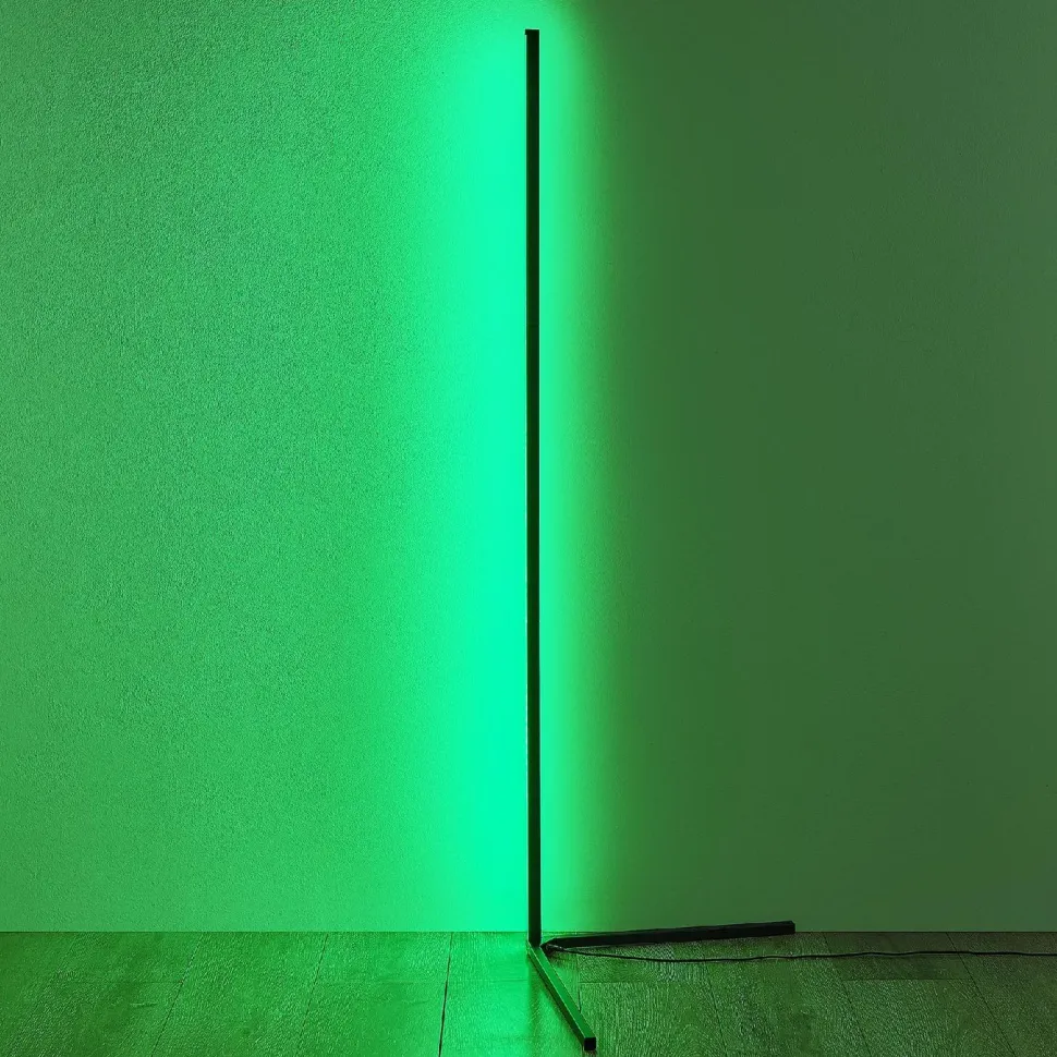LED-lattiavalaisin Trio Level, musta, RGB