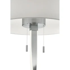 LED-lattiavalaisin Trio Nandor ø400x1605 mm harjattu teräs/valkoinen