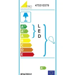LED-lattiavalaisin Trio Nandor ø400x1605 mm kulta/musta
