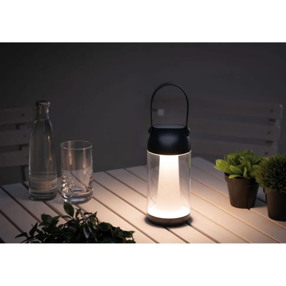 LED-lyhty Pulmann Cupulino, IP44, 3000K, USB-ladattava, himmennettävä