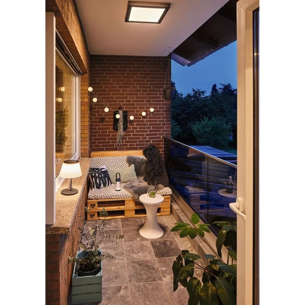 LED-lyhty Pulmann Cupulino, IP44, 3000K, USB-ladattava, himmennettävä