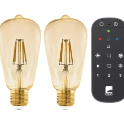 LED-Älylamppu aloituspakkaus Eglo connect.z ZigBee filamentti E27 ST64 500lm 4.9W 2kpl + kaukosäädin