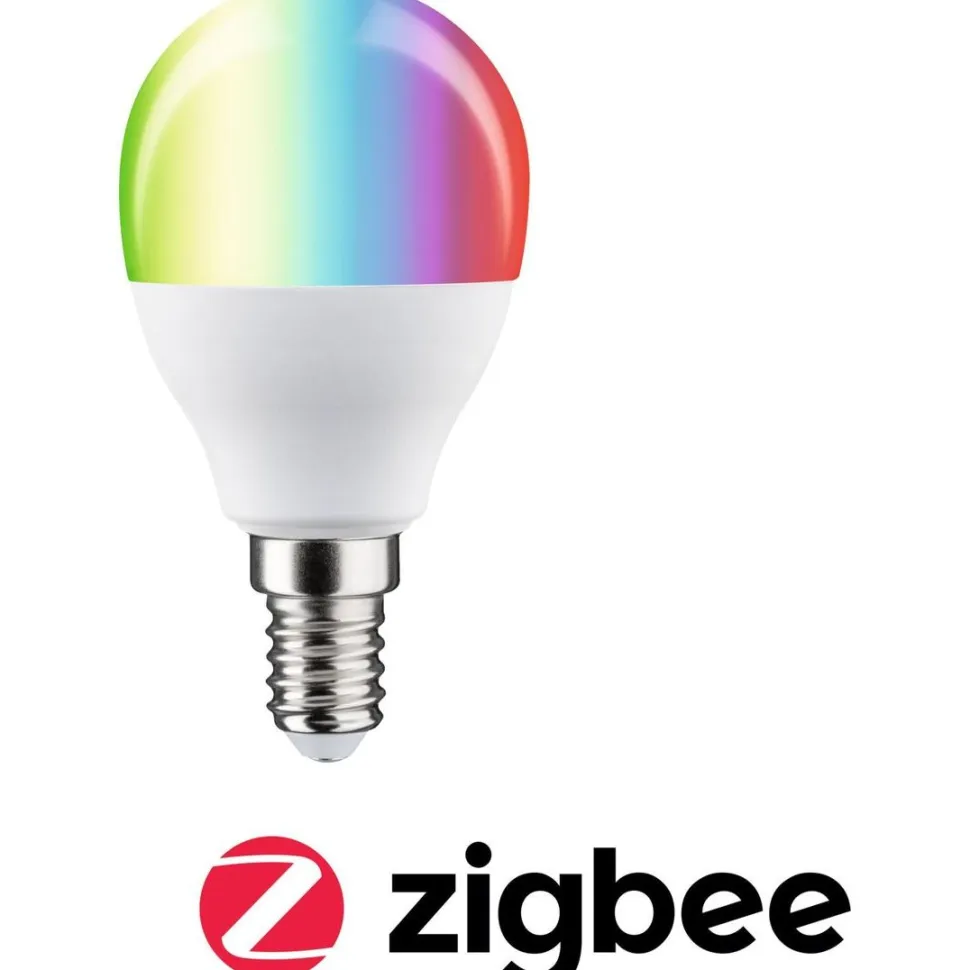 LED-älylamppu Paulmann Smart Home Zigbee 3.0 Drop, E14, 470lm, 5W, RGBW+, himmennettävä, matta