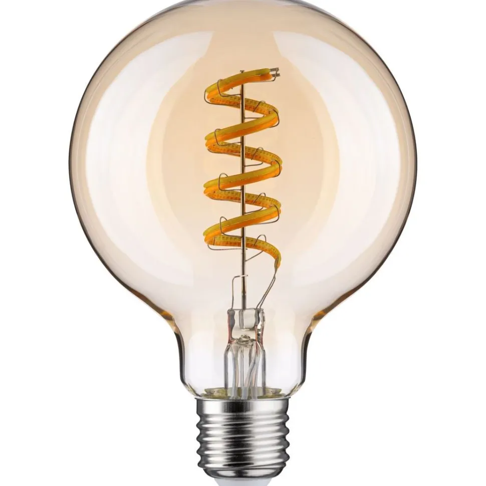 LED-älylamppu Paulmann Smart Home Zigbee 3.0 Globe, G95, E27, 600lm, 7.5W, filamentti, säädettävä värilämpötila, himmennettävä, kulta