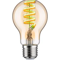 LED-älylamppu Paulmann Smart Home Zigbee 3.0 Pear, E27, 470lm, 6.3W, RGBW+, filamentti, himmennettävä, kulta