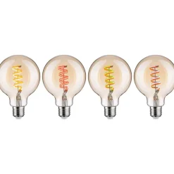 LED-älylamppu Paulmann Smart Home Zigbee 3.0 Globe, G95, E27, 470lm, 6.3W, RGBW+, filamentti, himmennettävä, kulta