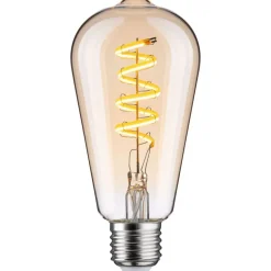 LED-älylamppu Paulmann Smart Home Zigbee 3.0, ST64, E27, 600lm, 7.5W, filamentti, säädettävä värilämpötila, himmennettävä, kulta