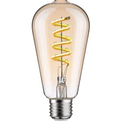 LED-älylamppu Paulmann Smart Home Zigbee 3.0, ST64, E27, 600lm, 7.5W, filamentti, säädettävä värilämpötila, himmennettävä, kulta