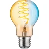 LED-älylamppu Paulmann Smart Home Zigbee 3.0 Pear, E27, 600lm, 7.5W, filamentti, säädettävä värilämpötila, himmennettävä, kulta