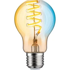 LED-älylamppu Paulmann Smart Home Zigbee 3.0 Pear, E27, 600lm, 7.5W, filamentti, säädettävä värilämpötila, himmennettävä, kulta