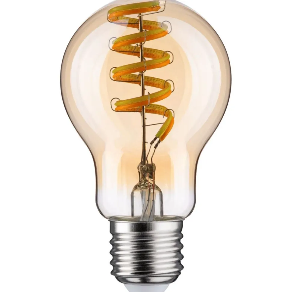 LED-älylamppu Paulmann Smart Home Zigbee 3.0 Pear, E27, 600lm, 7.5W, filamentti, säädettävä värilämpötila, himmennettävä, kulta