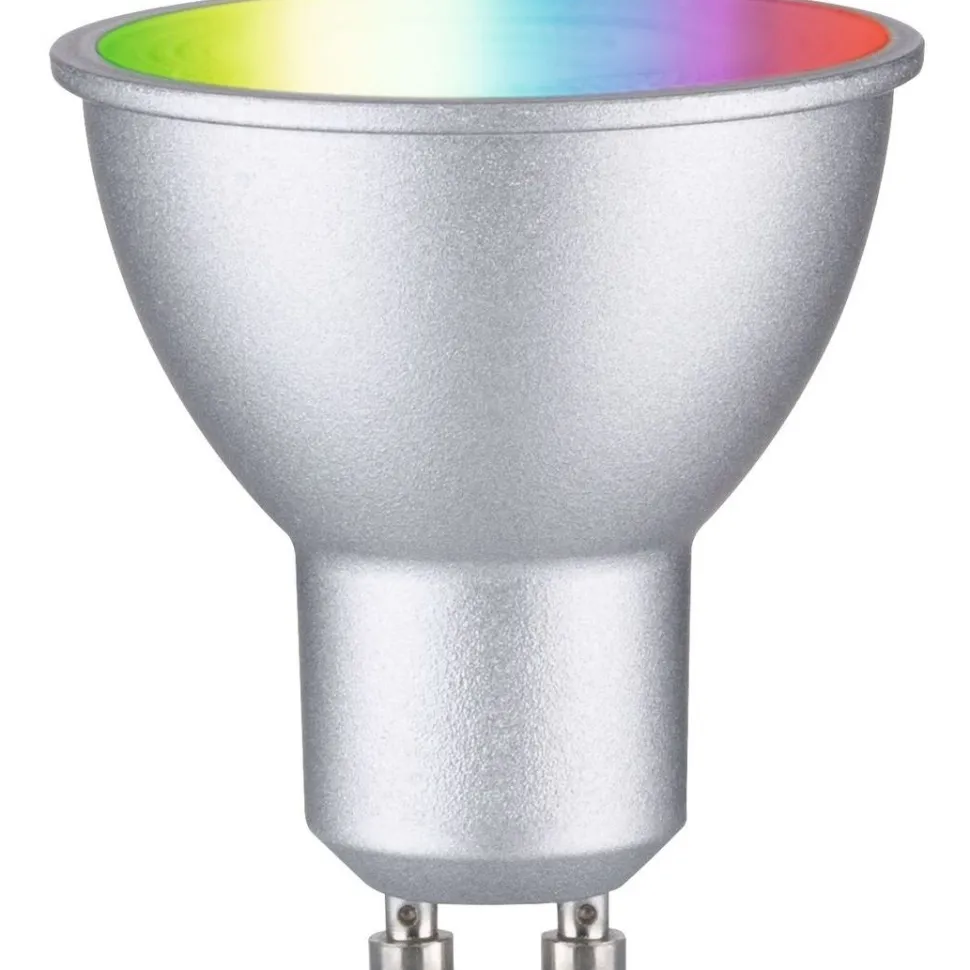 LED-älylamppu Paulmann Smart Home Zigbee 3.0 Reflector, GU10, 350lm, 4.8W, RGBW+, himmennettävä, mattakromi