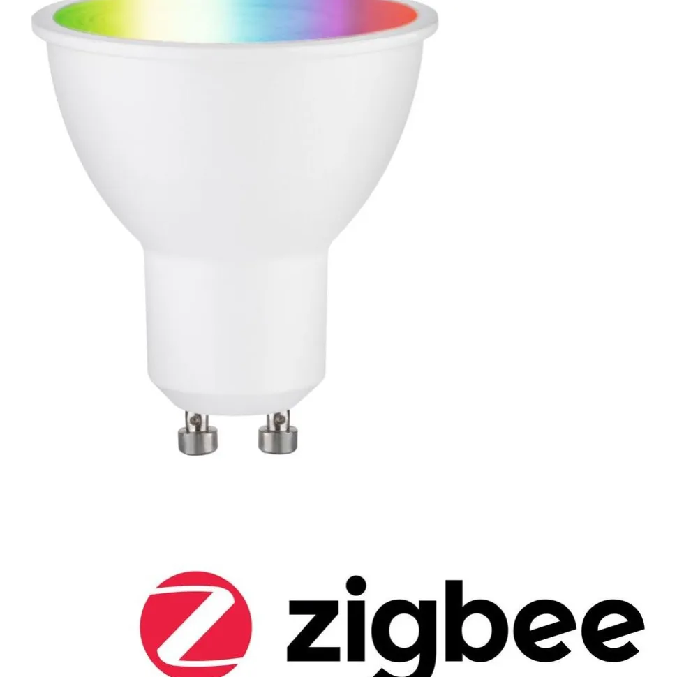 LED-älylamppu Paulmann Smart Home Zigbee 3.0 Reflector, GU10, 350lm, 4.8W, RGBW+, himmennettävä, mattakromi