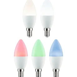 LED-älylamppu Paulmann Smart Home Zigbee 3.0 Candle, E14, 470lm, 5W, RGBW+, himmennettävä, matta, 3kpl