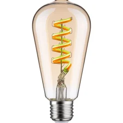 LED-älylamppu Paulmann Smart Home Zigbee 3.0, ST64, E27, 470lm, 6.3W, RGBW+, filamentti, himmennettävä, kulta