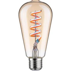 LED-älylamppu Paulmann Smart Home Zigbee 3.0, ST64, E27, 470lm, 6.3W, RGBW+, filamentti, himmennettävä, kulta