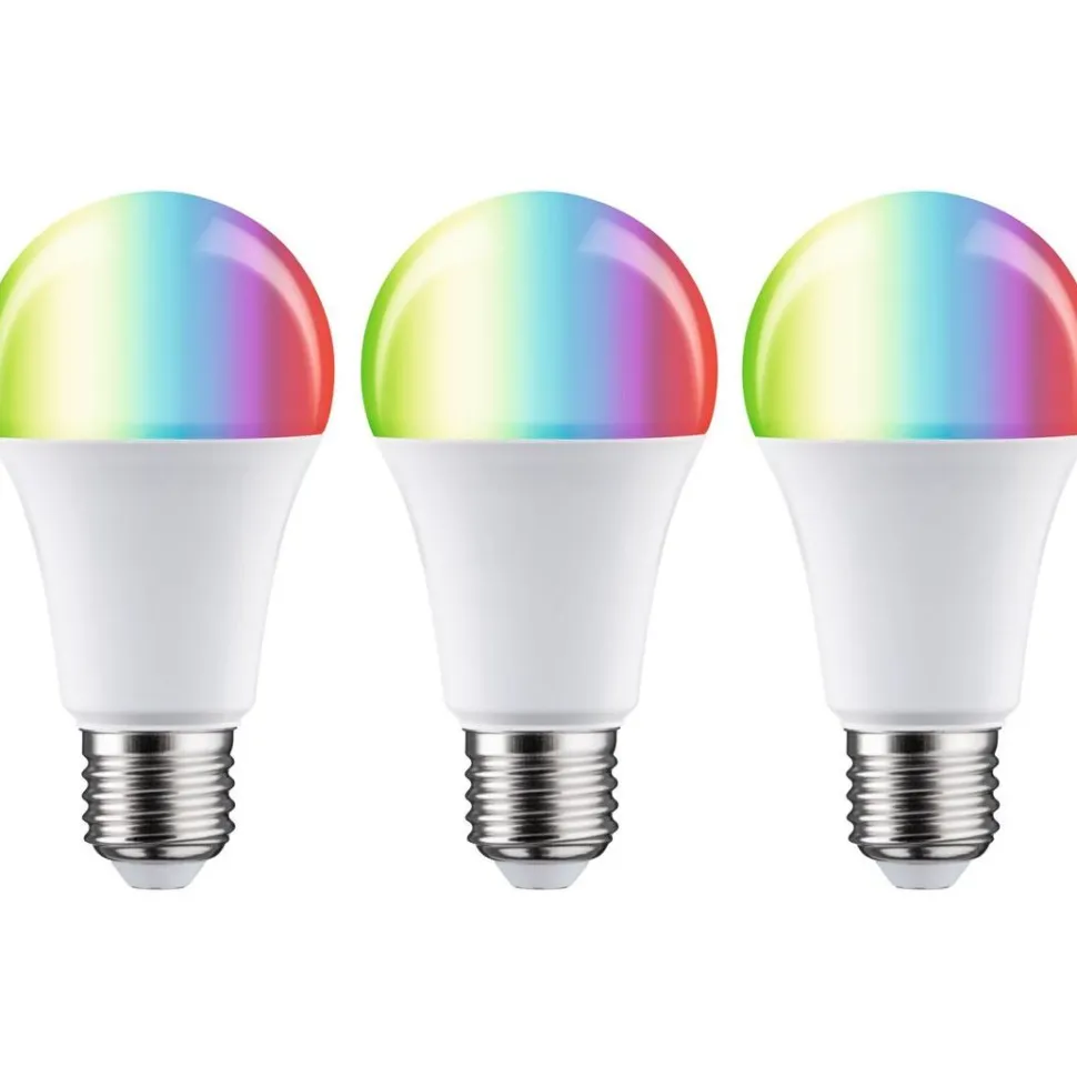 LED-älylamppu Paulmann Smart Home Zigbee 3.0 Pear, E27, 1055lm, 11W, RGBW+, himmennettävä, matta, 3kpl