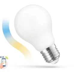 LED-älylamppu Spectrum E27 5W 230V COG CCT+DIM Wi-Fi 3000-6000K matta