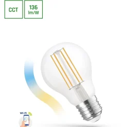 LED-älylamppu Spectrum E27 5W 230V COG CCT+DIM Wi-Fi 3000-6000K kirkas