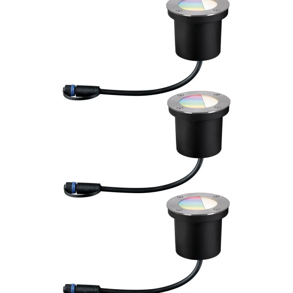 LED-Maavalaisin aloitussetti Paulmann Plug & Shine upotettava RGBW