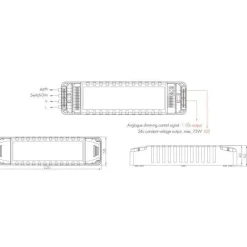 LED-muuntaja FTLIGHT Multi 24V 75W IP20 himmennettävä painonappi 1-10V