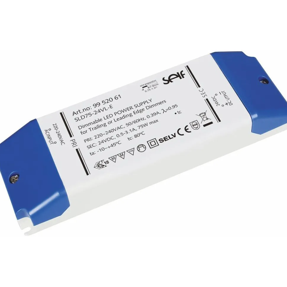 LED-muuntaja Malmbergs, 24VDC DIM 75W