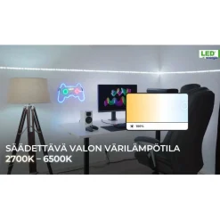LED-nauha Led Energie, LED RGBIC+CCTIC 5M Wifi