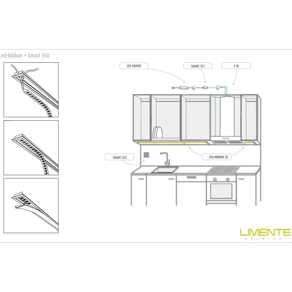 LED-nauha Limente LED-Ribbon 4000K 2m 20W valkoinen
