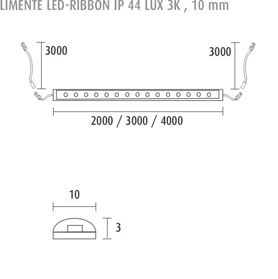 LED-nauha Limente LED-Ribbon 20 LUX 192 lediä/m 2m IP44 3000K 24V