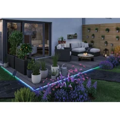 LED-nauha Paulmann Solar aurinkokenno IP44 RGB kaukosäädin, eri pituuksia