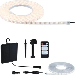 LED-nauha Paulmann Solar 5m aurinkokenno IP44 2.8W 51lm/m 60 LEDiä/m 3000K kaukosäädin