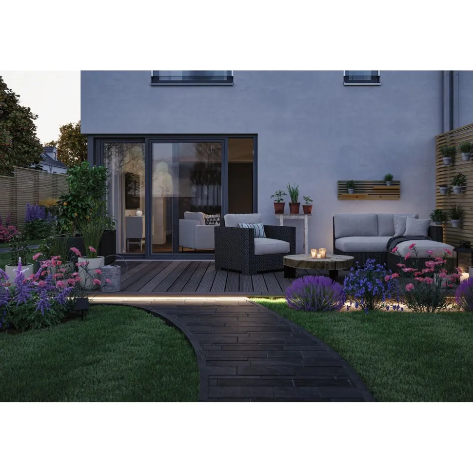 LED-nauha Paulmann Solar 5m aurinkokenno IP44 2.8W 51lm/m 60 LEDiä/m 3000K kaukosäädin