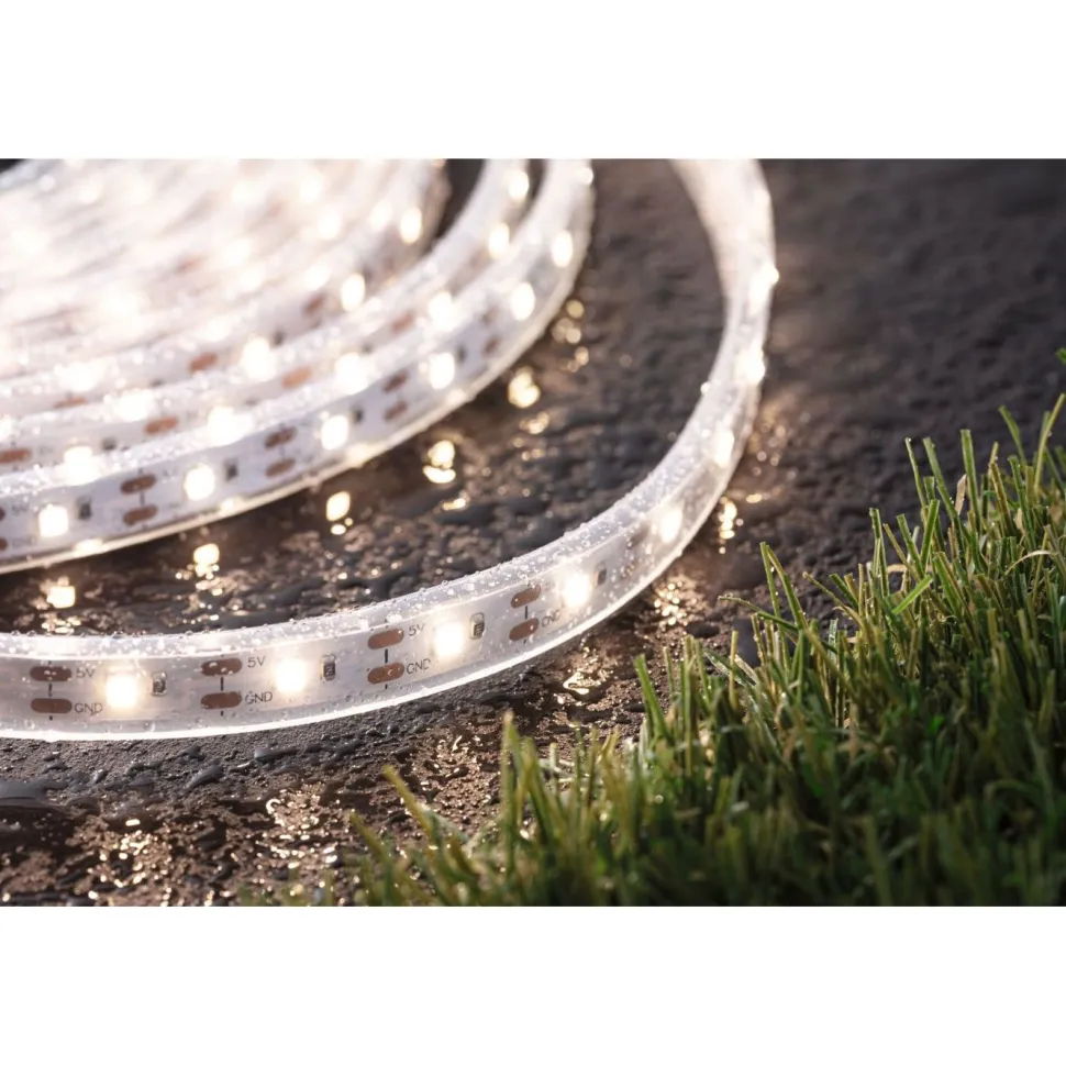 LED-nauha Paulmann Solar 5m aurinkokenno IP44 2.8W 51lm/m 60 LEDiä/m 3000K kaukosäädin