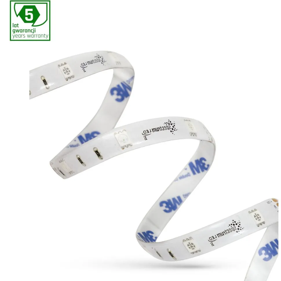 LED-nauha Spectrum 35W 5050 30LED RGB ilman silikonia 3000-6000K, 5m