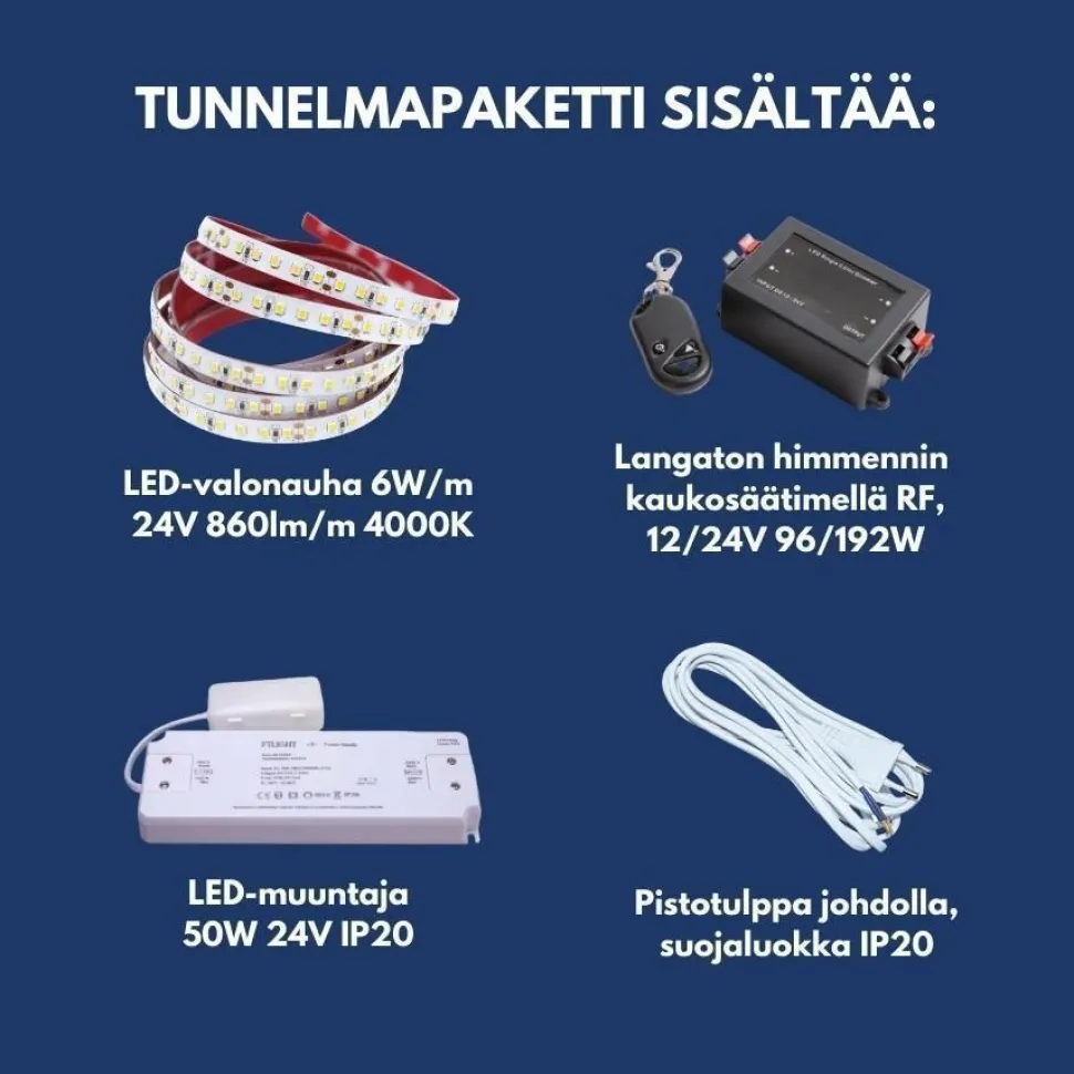 LED-nauha tunnelmapaketti FTLIGHT langaton himmennys 5 m