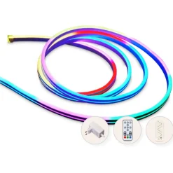 LED-nauha Llitt Alexandra KIT, RGBIC Neon Smart, IP65, 2m窶銀銀