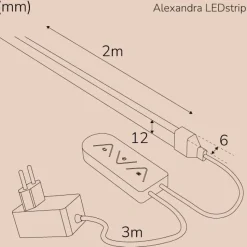 LED-nauha Llitt Alexandra KIT, RGBIC Neon Smart, IP65, 2m窶銀銀