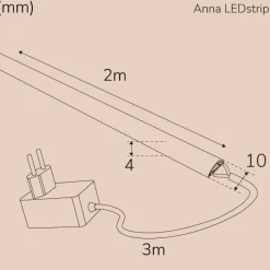 LED-nauha Llitt Anna KIT, Milky, IP65,窶銀