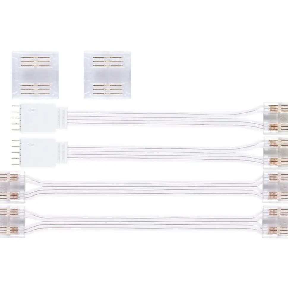 LED-nauhan liitinsarja Paulmann MaxLED COB RGBW, valkoinen/läpinäkyvä